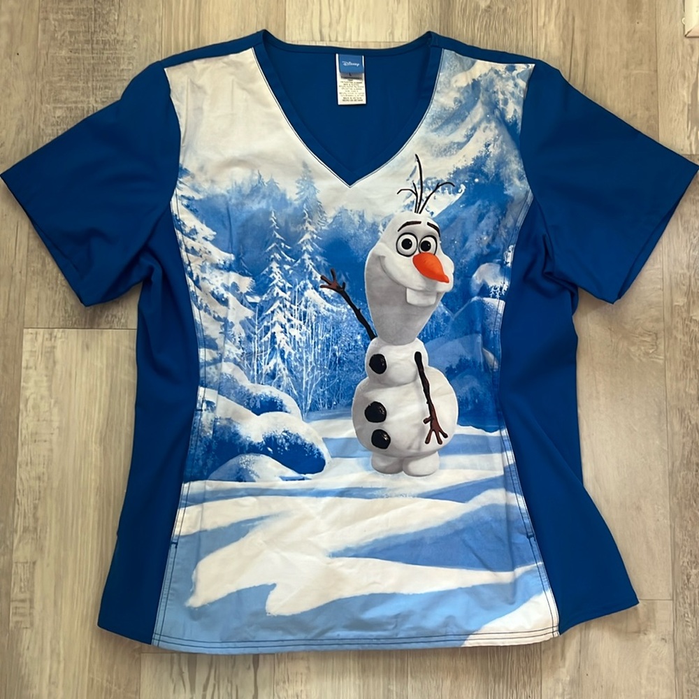 Disney Frozen Olaf Women’s Scrub Shirt